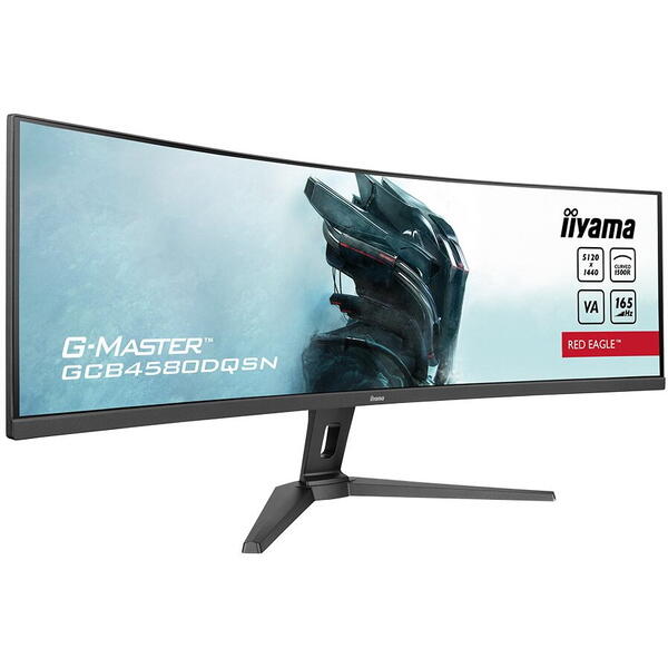 Monitor Gaming IIyama Red Eagle G-MASTER GCB4580DQSN-B1 Curbat 44.5 inch DQHD VA 0.8 ms 165 Hz HDR