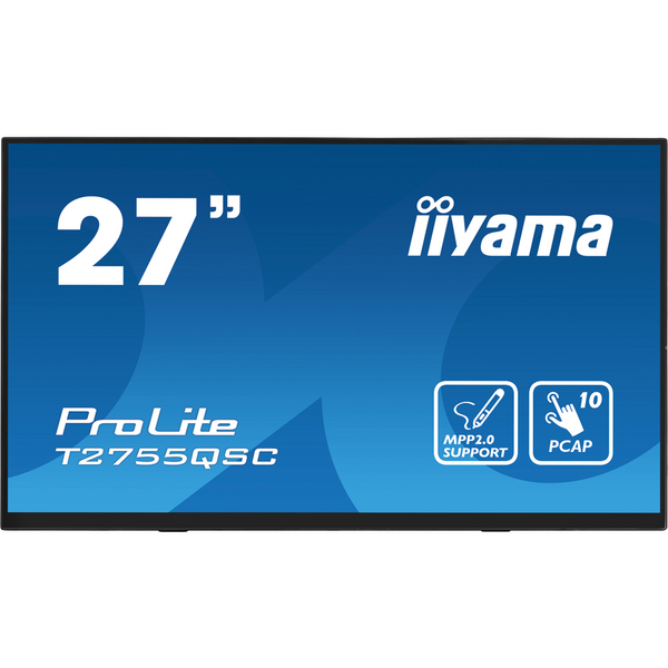 Monitor LED IIyama ProLite T2755QSC-B1 Touchscreen 27 inch QHD IPS 5 ms 60 Hz