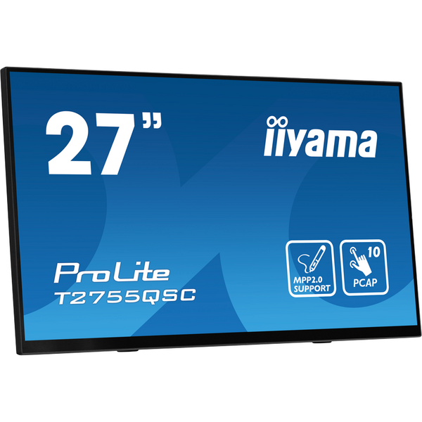 Monitor LED IIyama ProLite T2755QSC-B1 Touchscreen 27 inch QHD IPS 5 ms 60 Hz