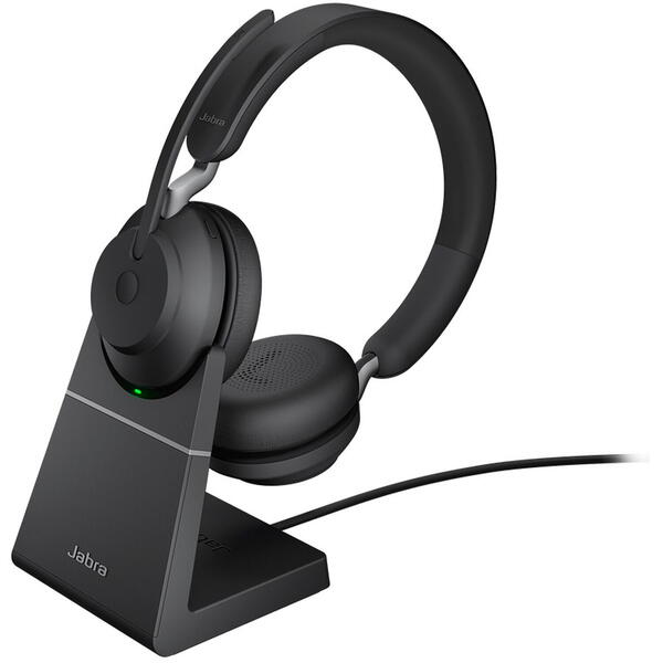 Casti Jabra Evolve2 65 Microsoft Teams Stereo Stand, Black