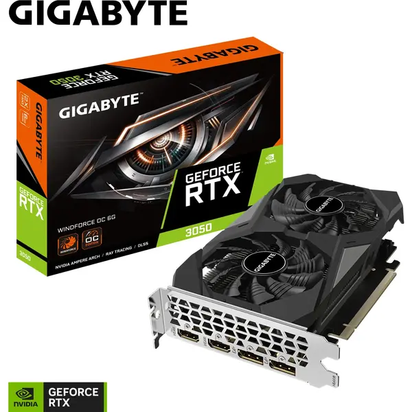 Placa video Gigabyte nVidia GeForce RTX 3050 WINDFORCE OC 6GB, GDDR6, 96bit