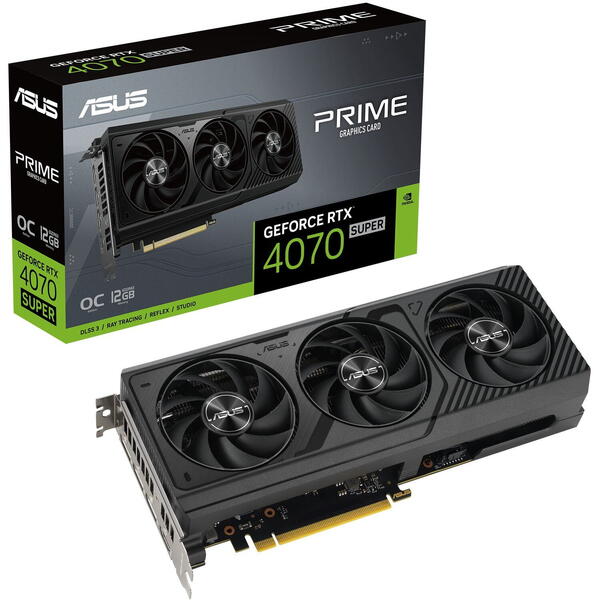 Placa video Asus GeForce RTX 4070 SUPER PRIME OC 12GB, GDDR6X, 192bit DLSS 3.0