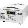 Stabilizator de tensiune TED Electric monofazat 6KW 6000W cu ServoMotor si 2 iesiri Schuko + ecran LCD