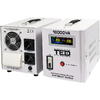 Stabilizator de tensiune TED Electric monofazat 6000W 230V cu 2 iesiri Schuko, sinusoidala pura, ecran LCD