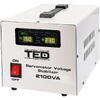 Stabilizator de tensiune TED Electric monofazat 1.2KW 1200W cu ServoMotor, 2 iesiri Schuko, ecran LCD