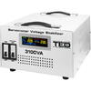 Stabilizator de tensiune TED Electric monofazat 1.8KW 1800W cu ServoMotor, 2 iesiri Schuko, ecran LCD