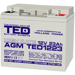 Acumulator UPS TED Electric 12V High Rate, 23Ah F3