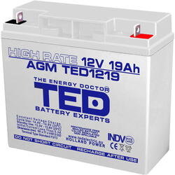 Acumulator UPS TED Electric 12V High Rate 19Ah F3