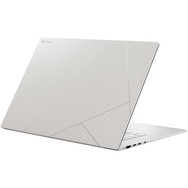 Laptop Asus Zenbook S 16, 16 inch OLED UM5606WA, 3K 120Hz Touch, AMD Ryzen AI 9 HX 370, 32GB LPDDR5X, 2TB SSD, AMD Radeon 890M, Win 11 Pro, Scandinavian White