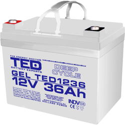 Acumulator TED Electric 12V GEL Deep Cycle Solar, 36Ah M6