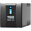 UPS TED Electric 1300VA, 750W, AVR, Management, 4x Schuko, Ecran LCD