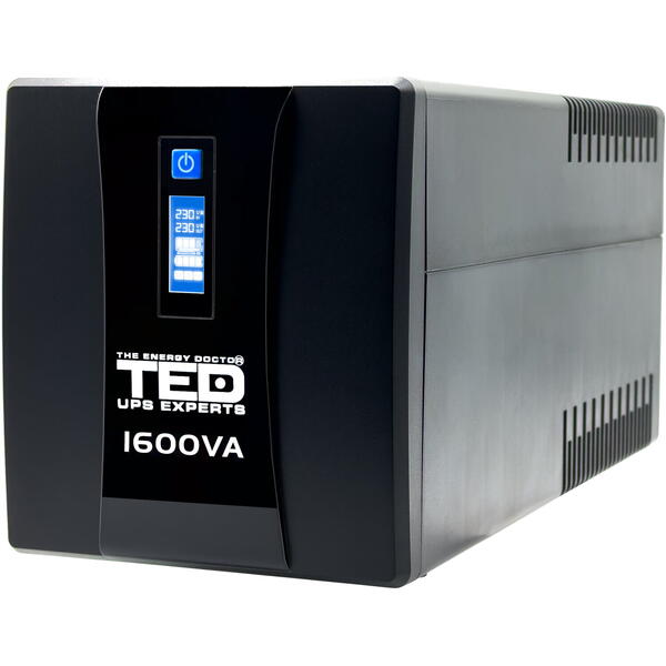 UPS TED Electric 1600VA, 900W, AVR, Management, 4x Schuko, Ecran LCD