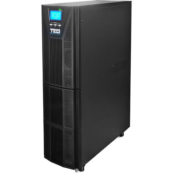 UPS TED Electric 6000VA, 6000W, Online Dubla Conversie Monofazat, Management si Ecran LCD