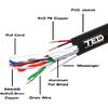 Cablu retea TED Electric FTP Cat. 5e Cupru, Sufa  2 fire alimentare CCA 0.75mm, rola 305m