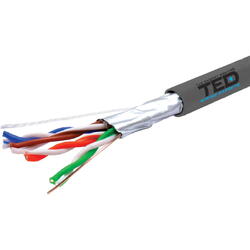 Cablu retea TED Electric FTP cat.5e Cupru 0.52 24AWG FLUKE PASS, rola 305m