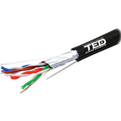 Cablu retea TED Electric FTP cat.5e Cupru 0.5  Sufa PE, rola 500m