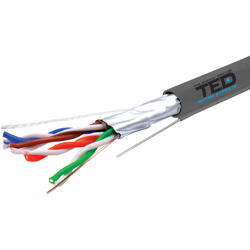 Cablu retea TED Electric FTP cat.5e Cupru 0.5mm, Sufa PVC, rola 305m