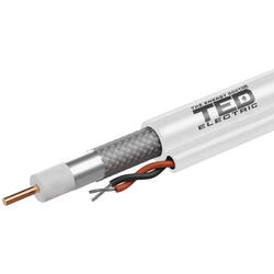 Cablu coaxial TED Electric RG6 CCS  CCA, rola 100m