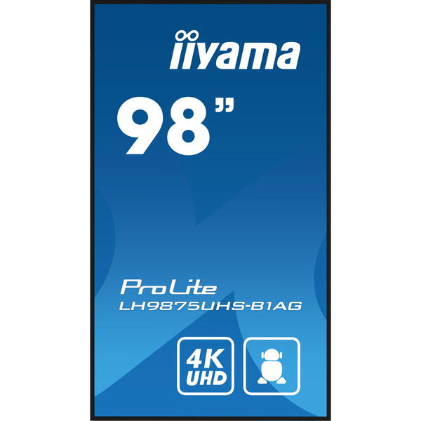 Display Profesional IIyama ProLite LH9875UHS-B1AG, 98 inch, UHD IPS, 4K, 8ms, Black