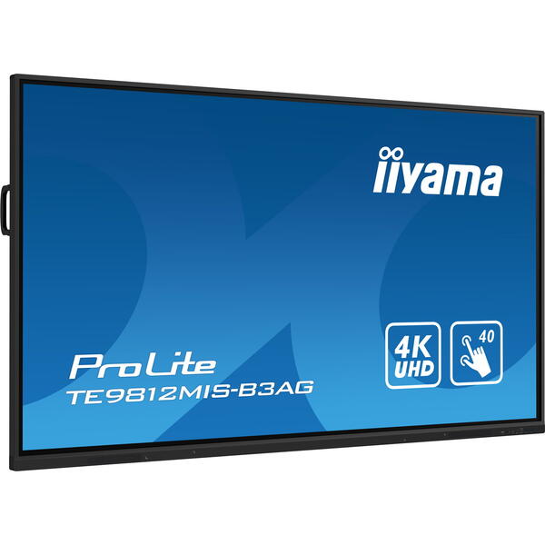 Display Interactiv IIyama ProLite TE9812MIS-B3AG, 98 inch UHD IPS Touch, 8ms, Black