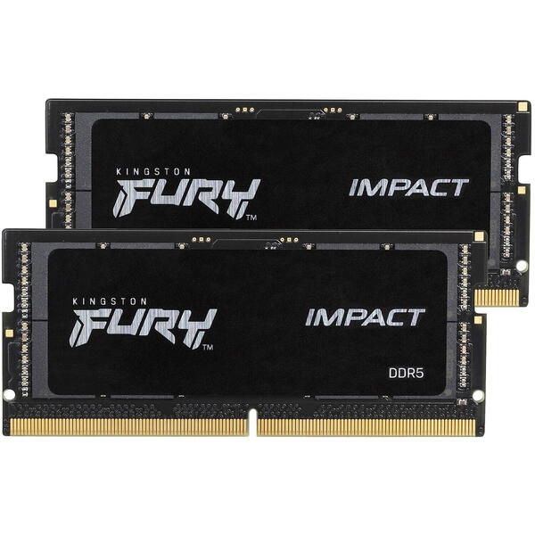 Memorie Notebook Kingston FURY Impact, 32GB, DDR5, 6400MHz, CL38, Kit Dual Channel