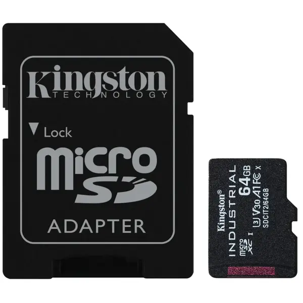 Kingston Micro SDXC Industrial Class 10 UHS-I 64GB + Adaptor