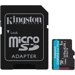 Micro SDXC Canvas GO Plus, 1TB, Clasa 10, UHS-I + Adaptor