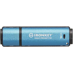 IronKey Vault Privacy 50C AES-256 Encrypted 16GB, USB 3.2 Blue