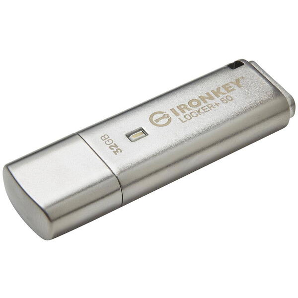 Memorie USB Kingston IronKey Locker+ 50 32GB USB 3.2 Silver