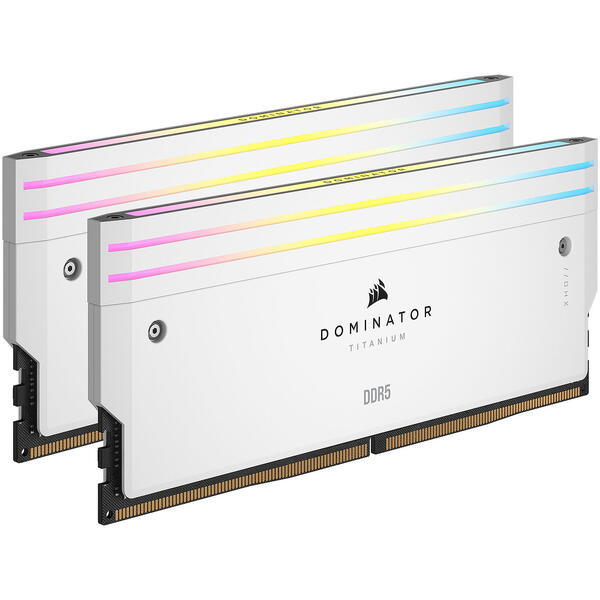 Memorie Corsair Dominator Titanium RGB White 32GB 7200MHz CL34 Kit Dual Channel