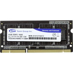 Memorie Notebook Team Group Elite DDR3 4 GB 1600MHz CL11