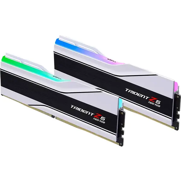 Memorie G.Skill Trident Z5 RGB Black 32GB DDR5 8000MHz CL38 Kit Dual Channel EXPO Silver