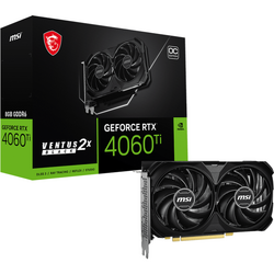 GeForce RTX 4060 Ti VENTUS 2X Black E1 OC 8GB GDDR6 128 Bit DLSS 3.0