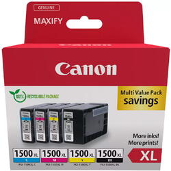 Canon PGI-1500XL, Negru, Cyan, Magenta, Yellow