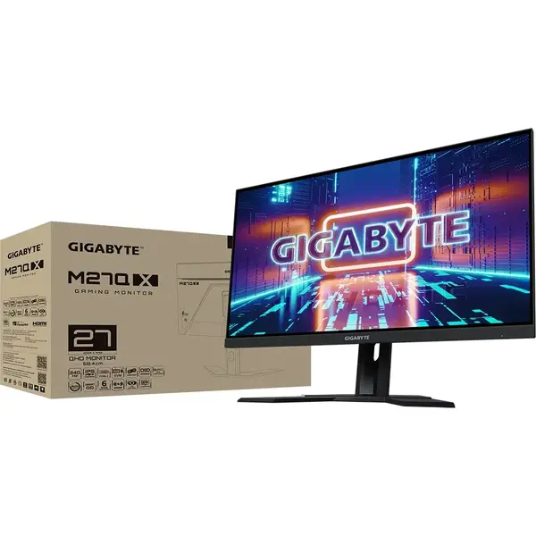 Monitor Gaming Gigabyte M27Q X 27 inch QHD IPS 1 ms 240 Hz USB-C KVM HDR