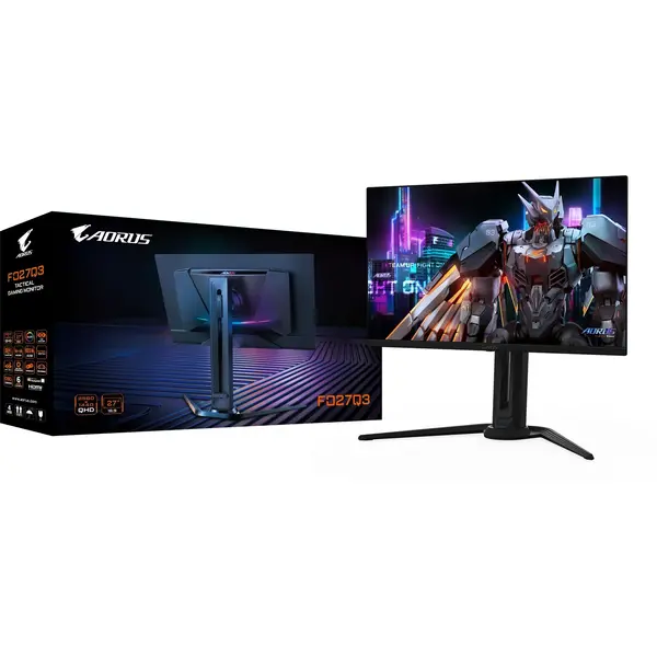 Monitor Gaming Gigabyte AORUS FO27Q3 27 inch QHD QD-OLED 0.03 ms 360 Hz USB-C KVM HDR