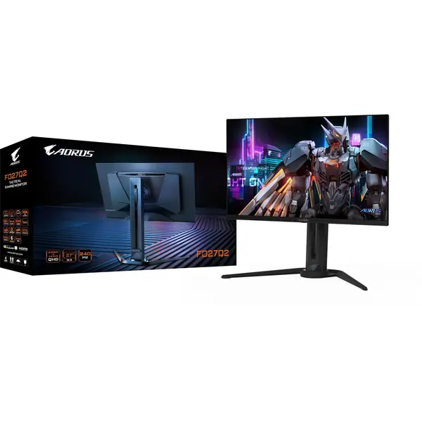 Monitor Gaming Gigabyte AORUS FO27Q2 27 inch QHD QD-OLED 0.03 ms 240 Hz USB-C HDR