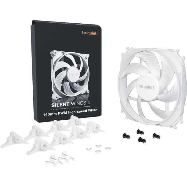 Ventilator PC be quiet! Silent Wings 4 140mm PWM high-speed White