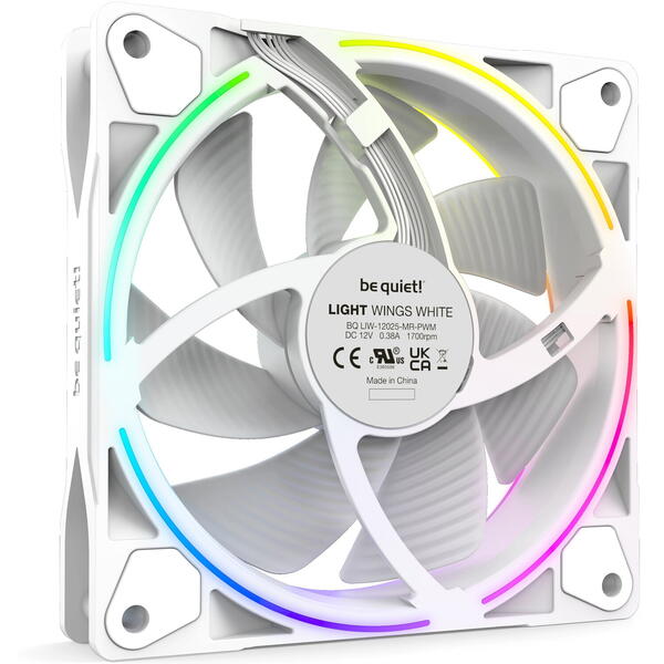 Ventilator PC be quiet! LIGHT WINGS White RGB 120mm PWM Three Fan Pack