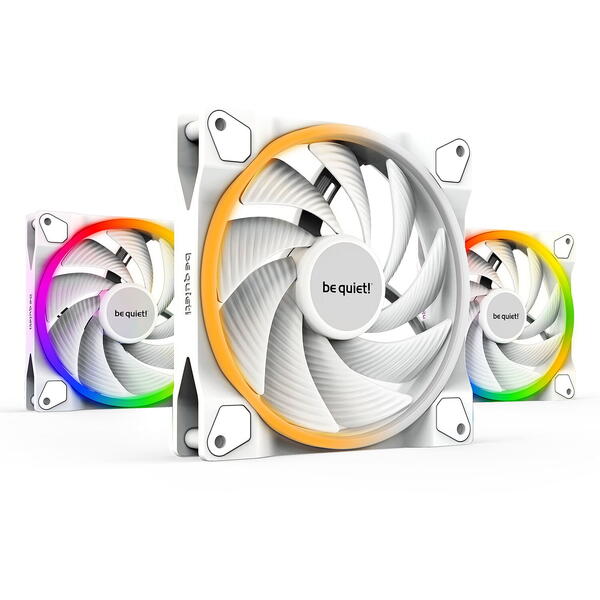 Ventilator PC be quiet! LIGHT WINGS White RGB 140mm PWM High-Speed Three Fan Pack