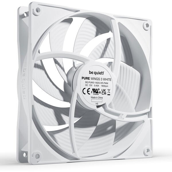 Ventilator PC be quiet! Pure Wings 3 White 140mm PWM high-speed