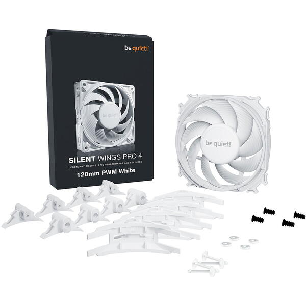 Ventilator PC be quiet! Silent Wings PRO 4 120mm PWM White