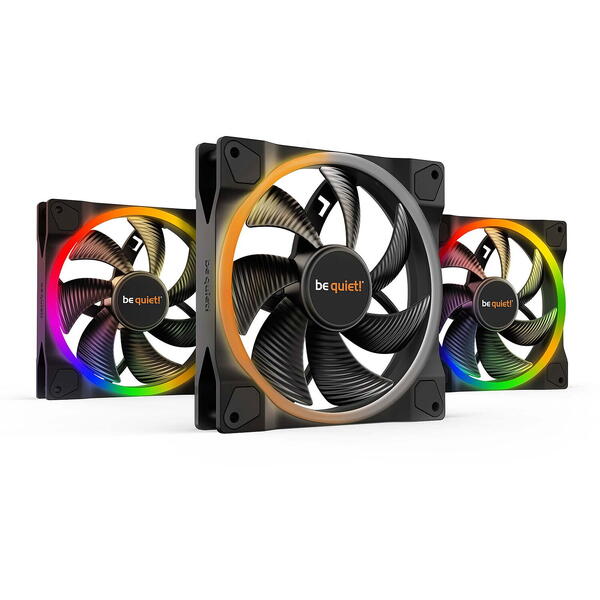 Ventilator PC be quiet! LIGHT WINGS RGB 140mm PWM Three Fan Pack