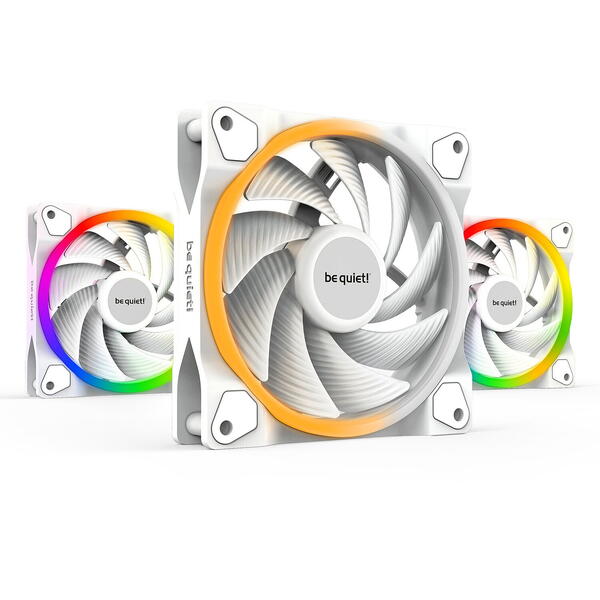 Ventilator PC be quiet! LIGHT WINGS White RGB 120mm PWM High-Speed Three Fan Pack