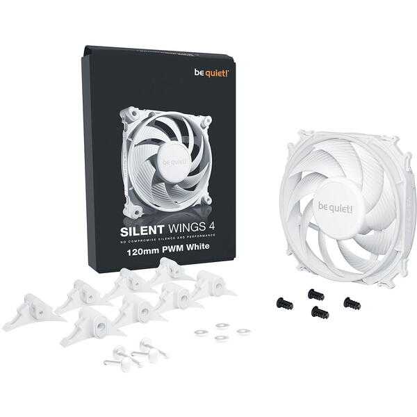 Ventilator PC be quiet! Silent Wings 4 120mm PWM White