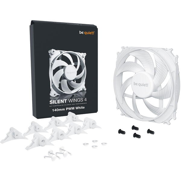 Ventilator PC be quiet! Silent Wings 4 140mm PWM White