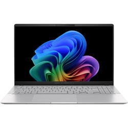 Vivobook S 15 OLED Copilot+ PC S5507QA, 15.6 inch 3K 120Hz, Qualcomm Snapdragon X Elite X1E-78-100, 16GB LPDDR5X, 1TB SSD, Qualcomm Adreno, Win 11 Pro, Cool Silver