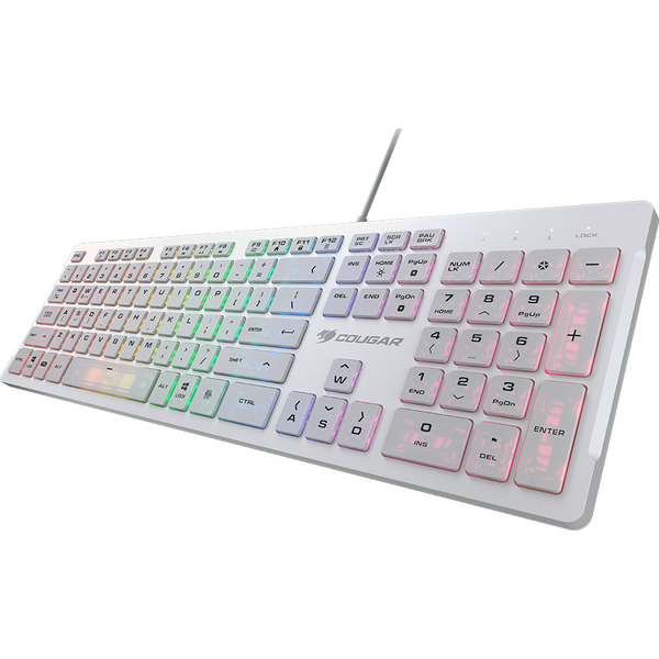 Tastatura gaming Cougar VANTAR S, RGB LED, USB, White