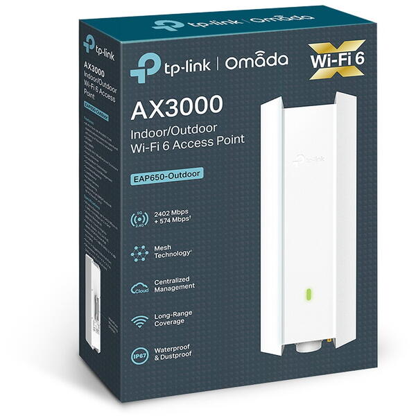 Access Point TP-LINK EAP650-OUTDOOR Gigabit AX3000 Dual-Band Wi-Fi 6