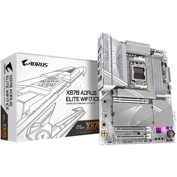 Placa de baza Gigabyte X870 AORUS ELITE WF7 ICE Socket AM5